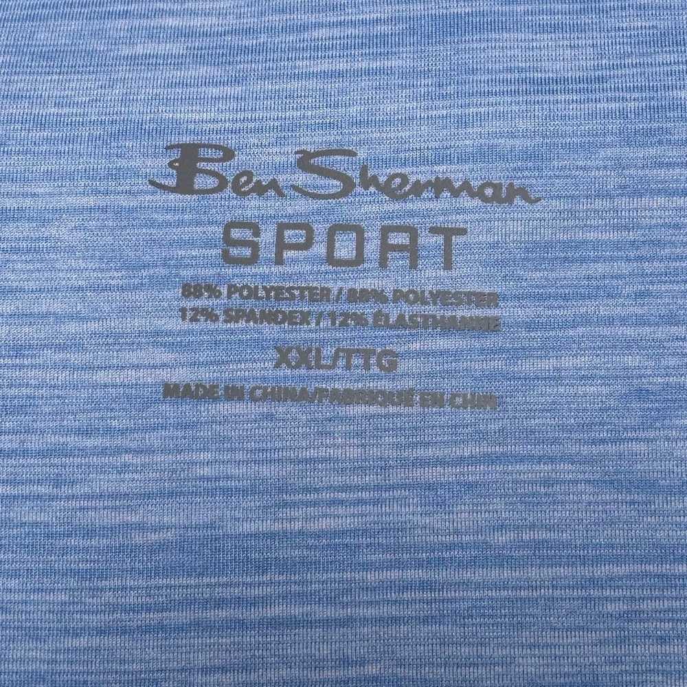 Ben Sherman Sport Golf Polo Shirt Men’s XXL Blue Stretch Jersey NWT Summer - Picture 2 of 12